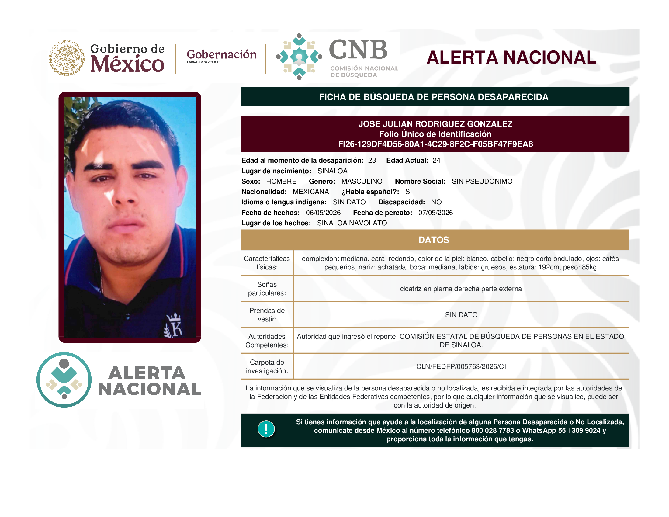 JOSE JULIAN RODRIGUEZ GONZALEZ