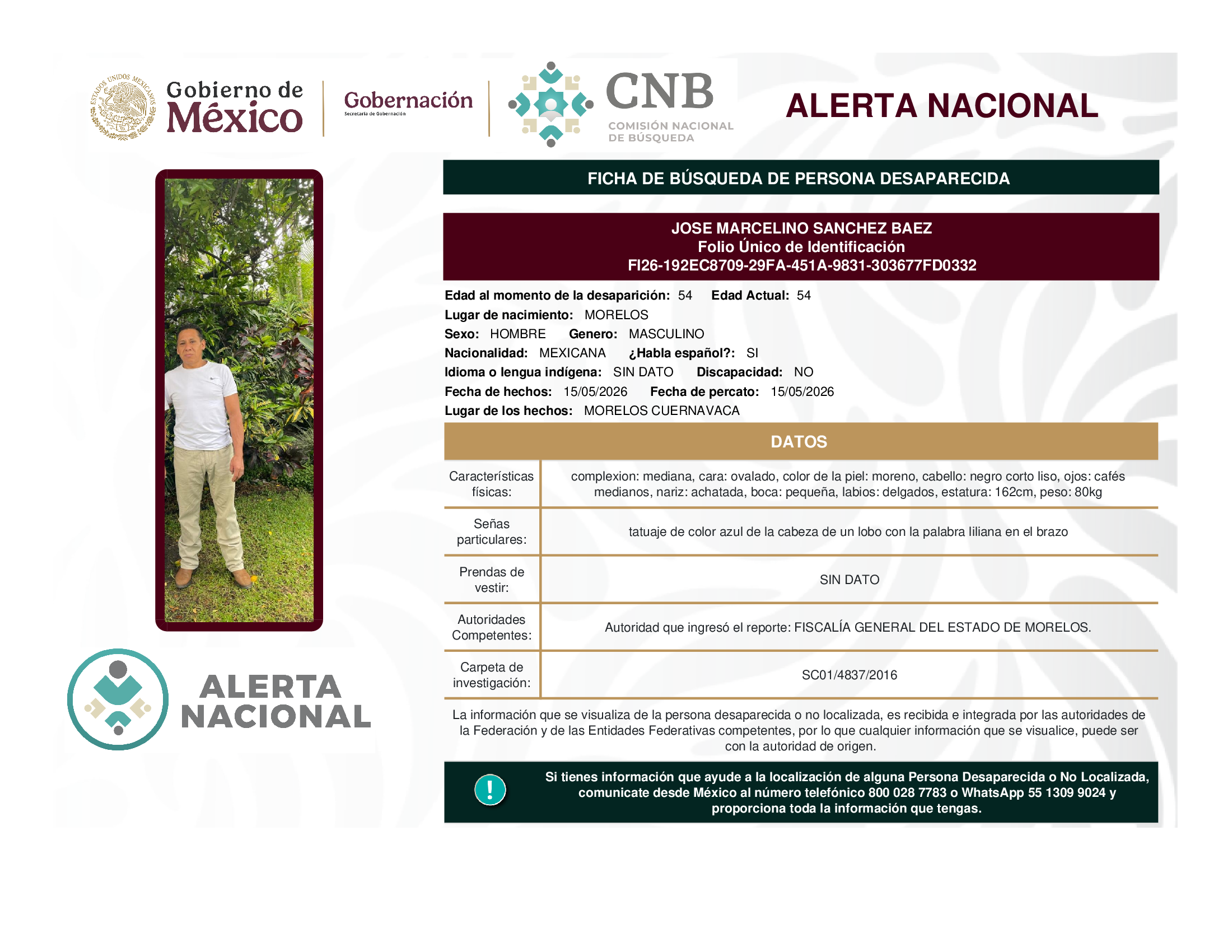 JOSE MARCELINO SANCHEZ BAEZ