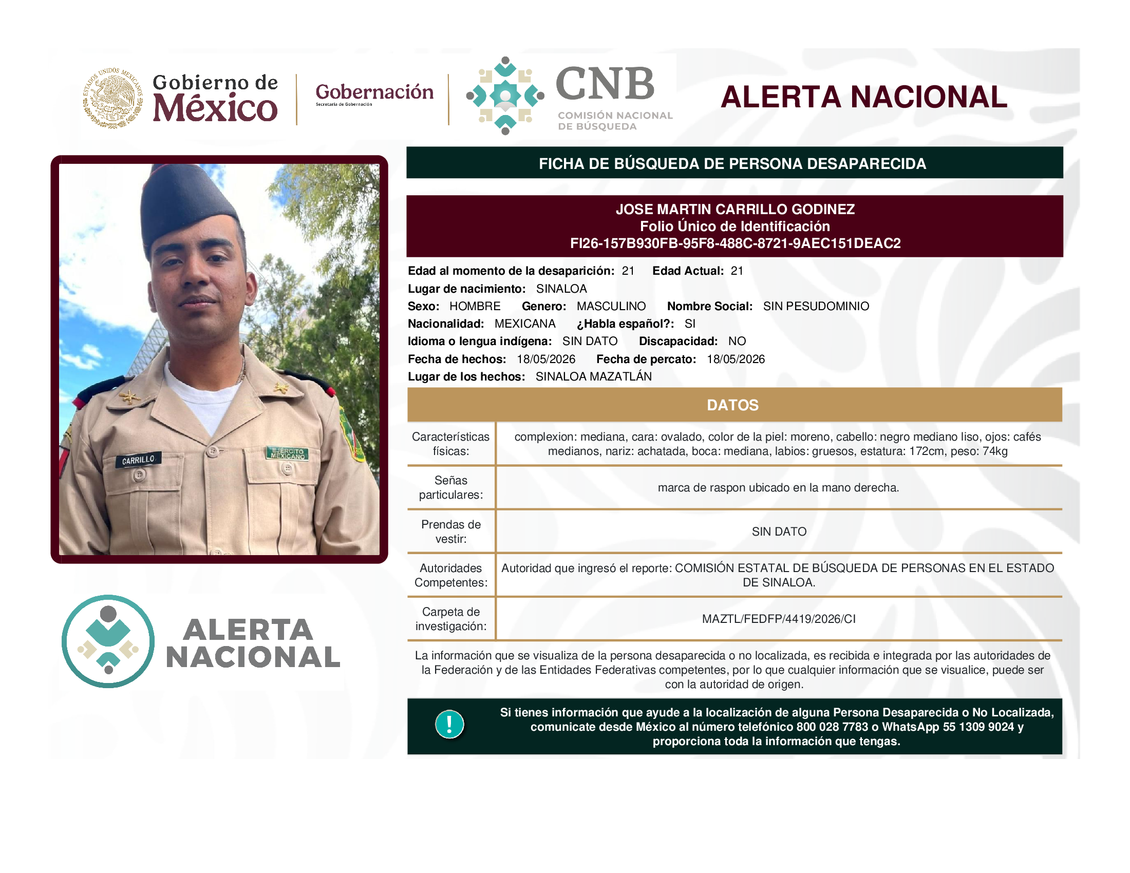 JOSE MARTIN CARRILLO GODINEZ