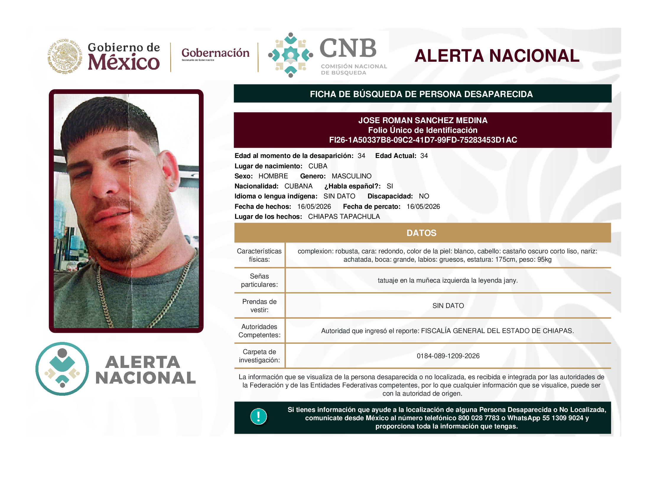 JOSE ROMAN SANCHEZ MEDINA