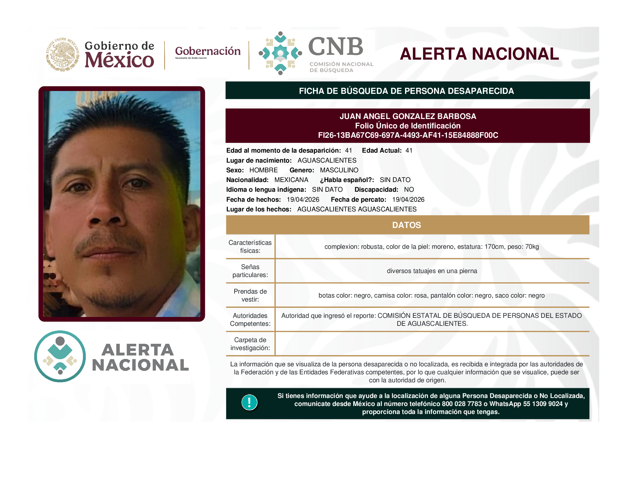 JUAN ANGEL GONZALEZ BARBOSA