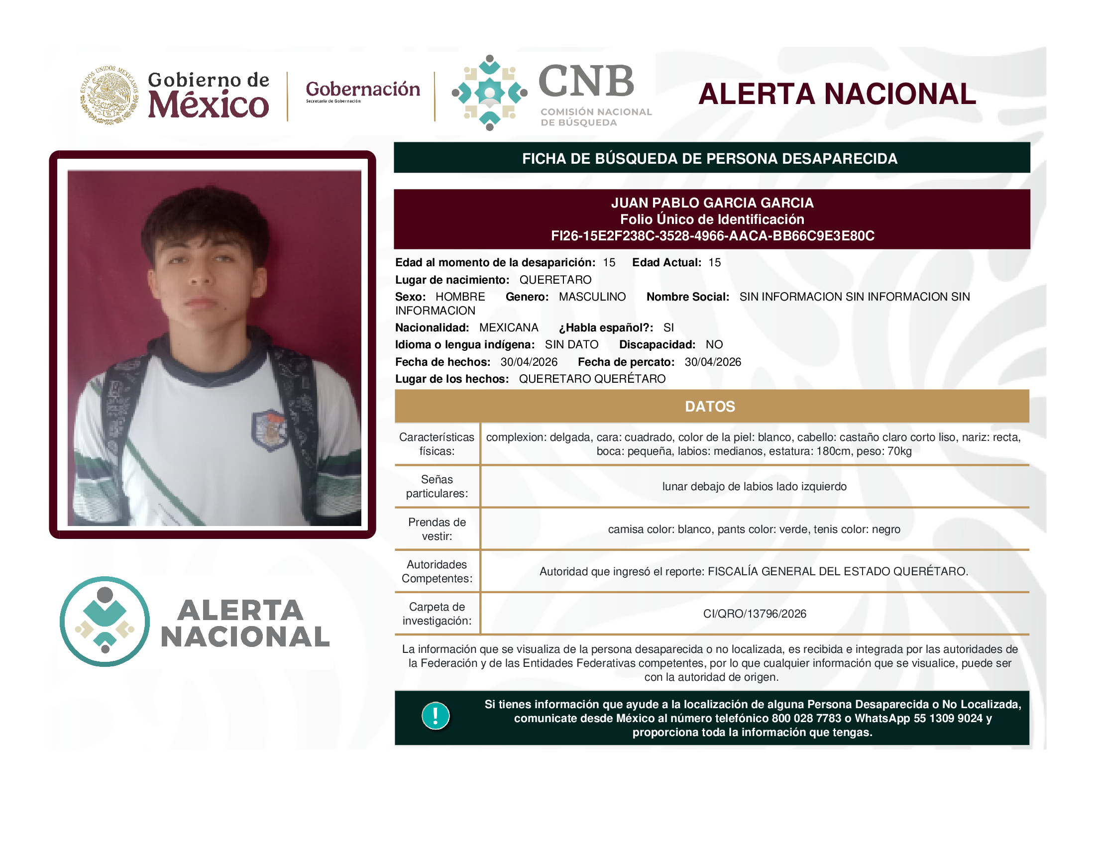 JUAN PABLO GARCIA GARCIA