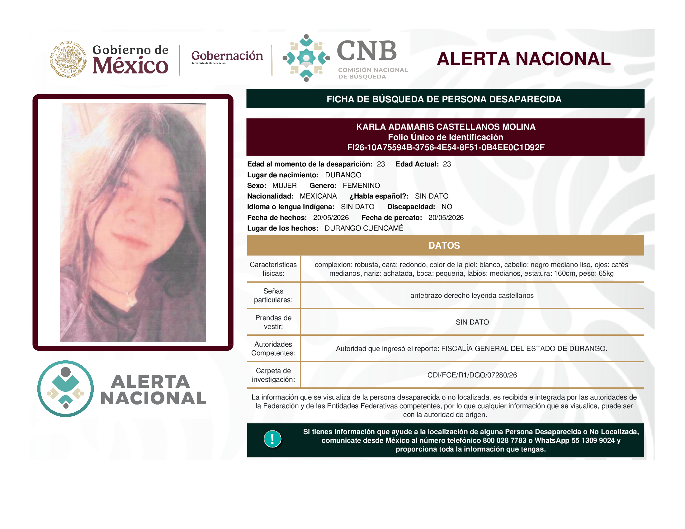 KARLA ADAMARIS CASTELLANOS MOLINA