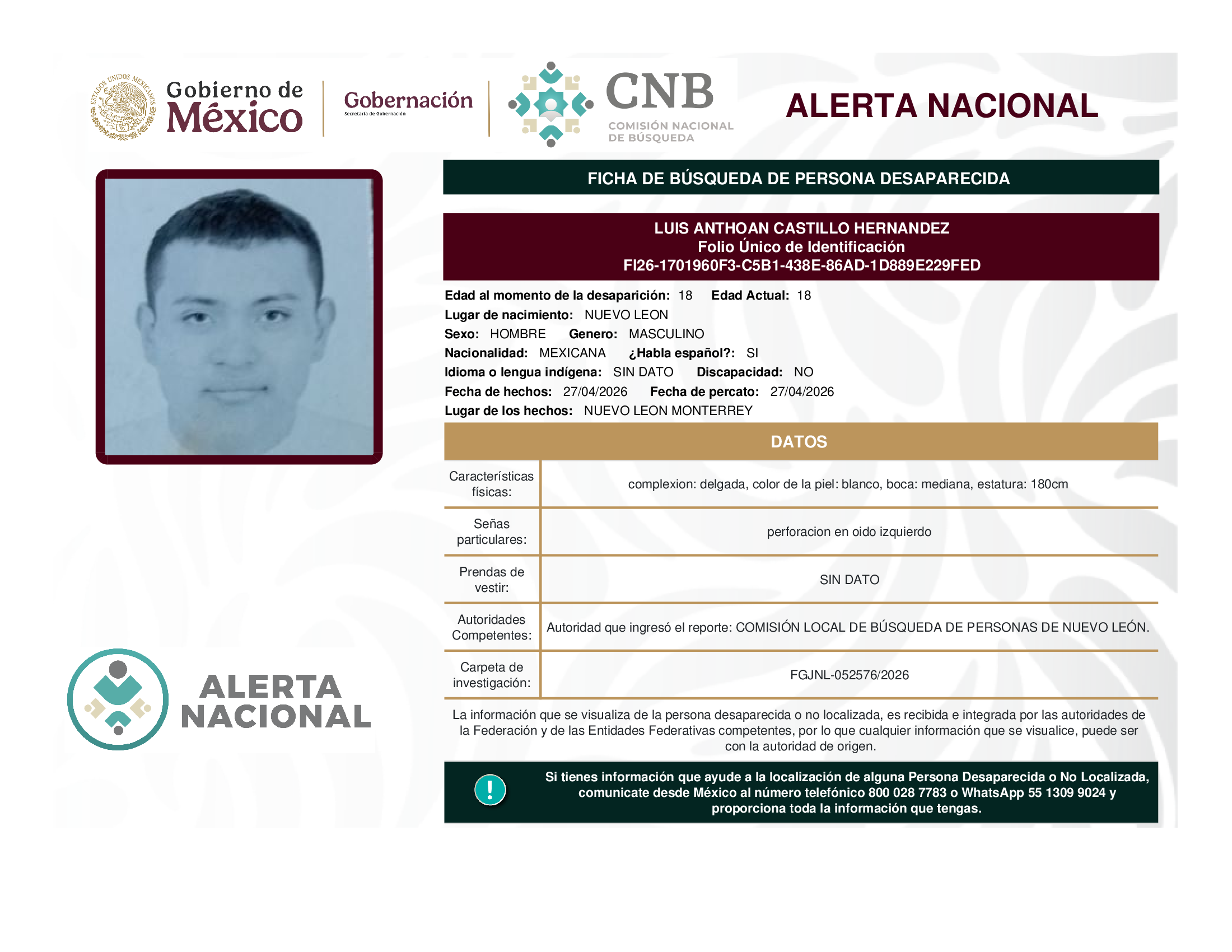 LUIS ANTHOAN CASTILLO HERNANDEZ