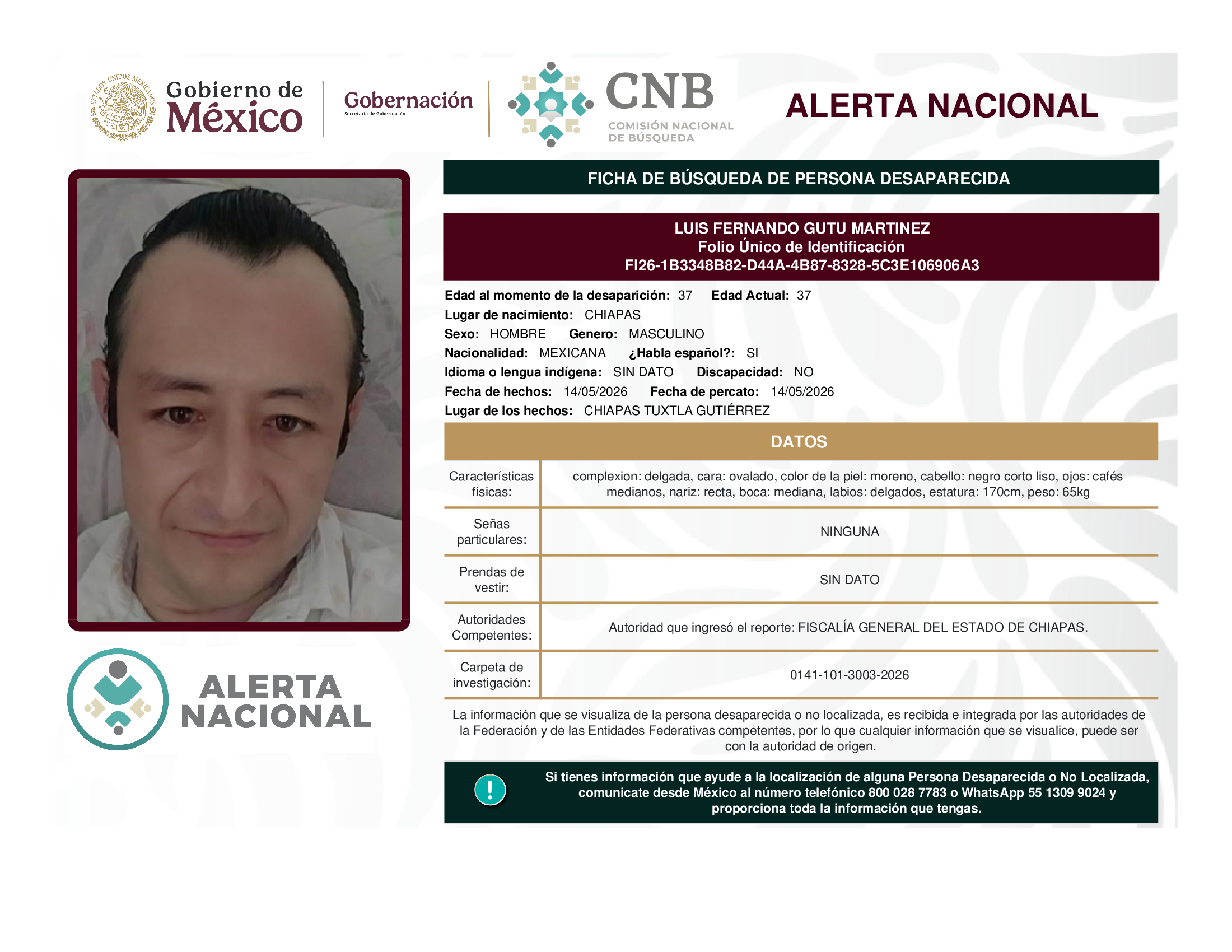 LUIS FERNANDO GUTU MARTINEZ