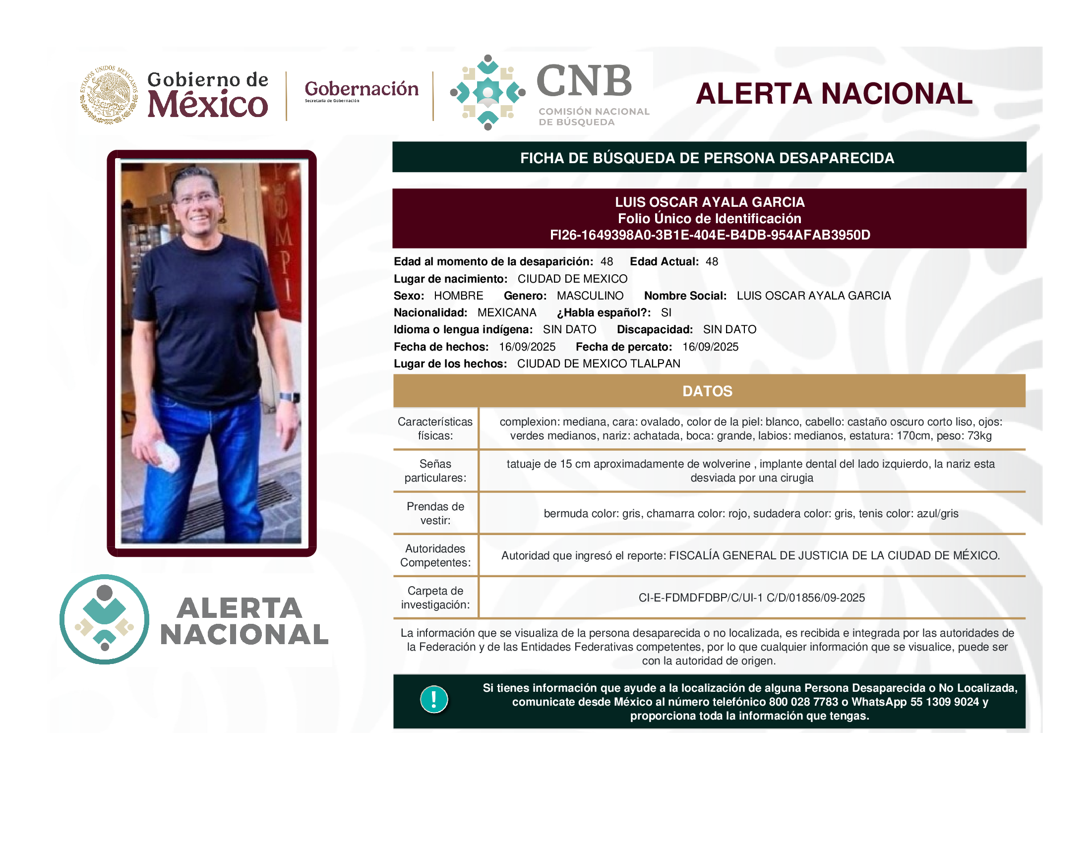 LUIS OSCAR AYALA GARCIA