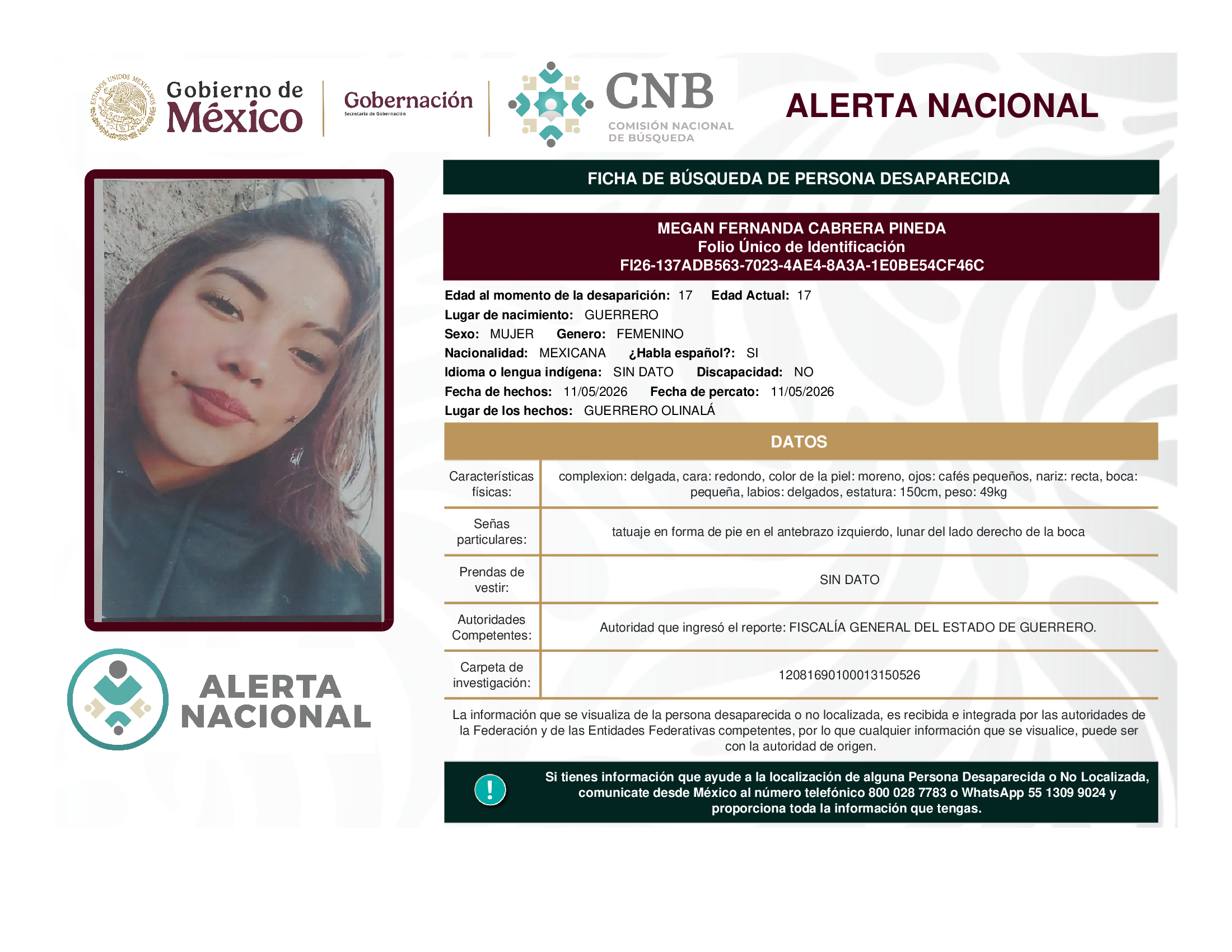 MEGAN FERNANDA CABRERA PINEDA