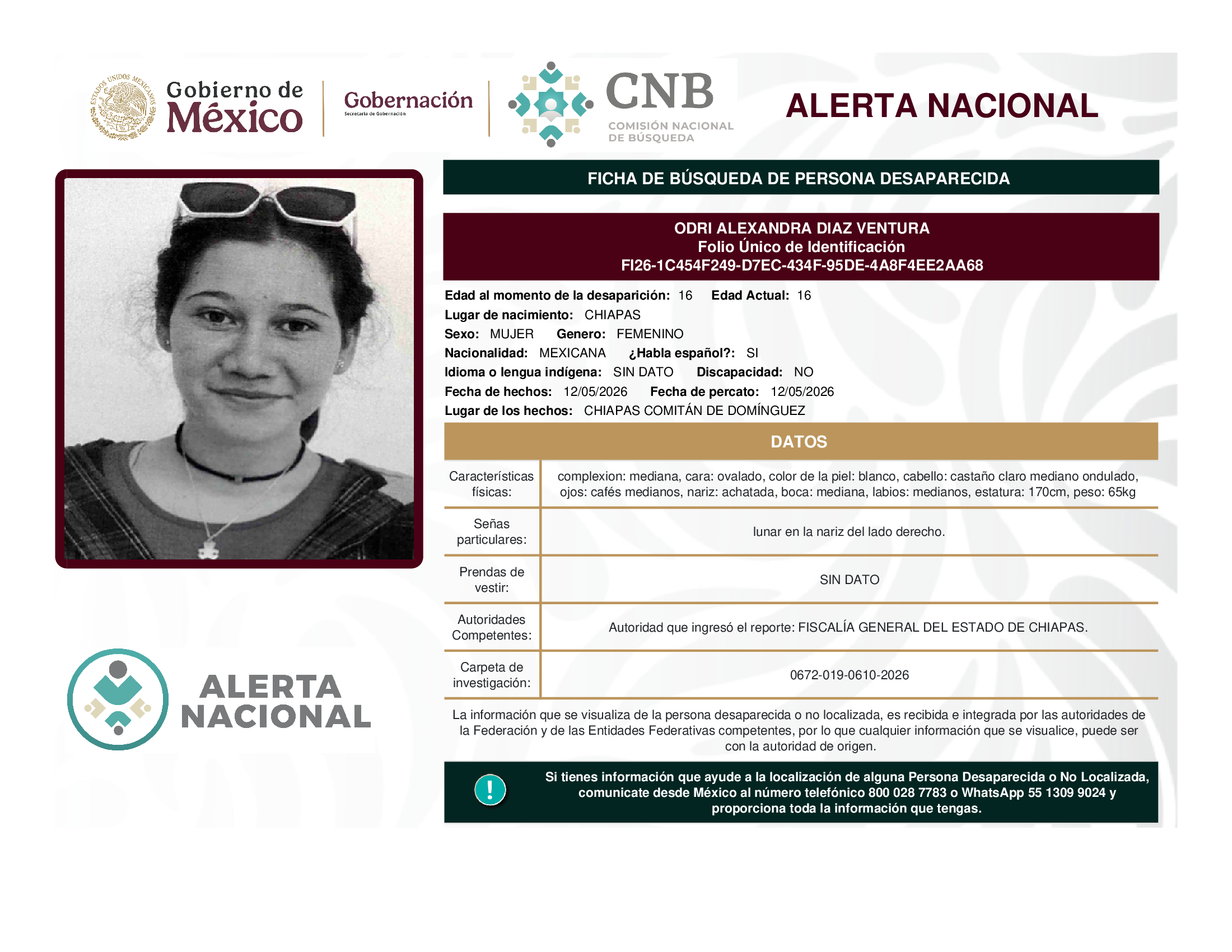 ODRI ALEXANDRA DIAZ VENTURA