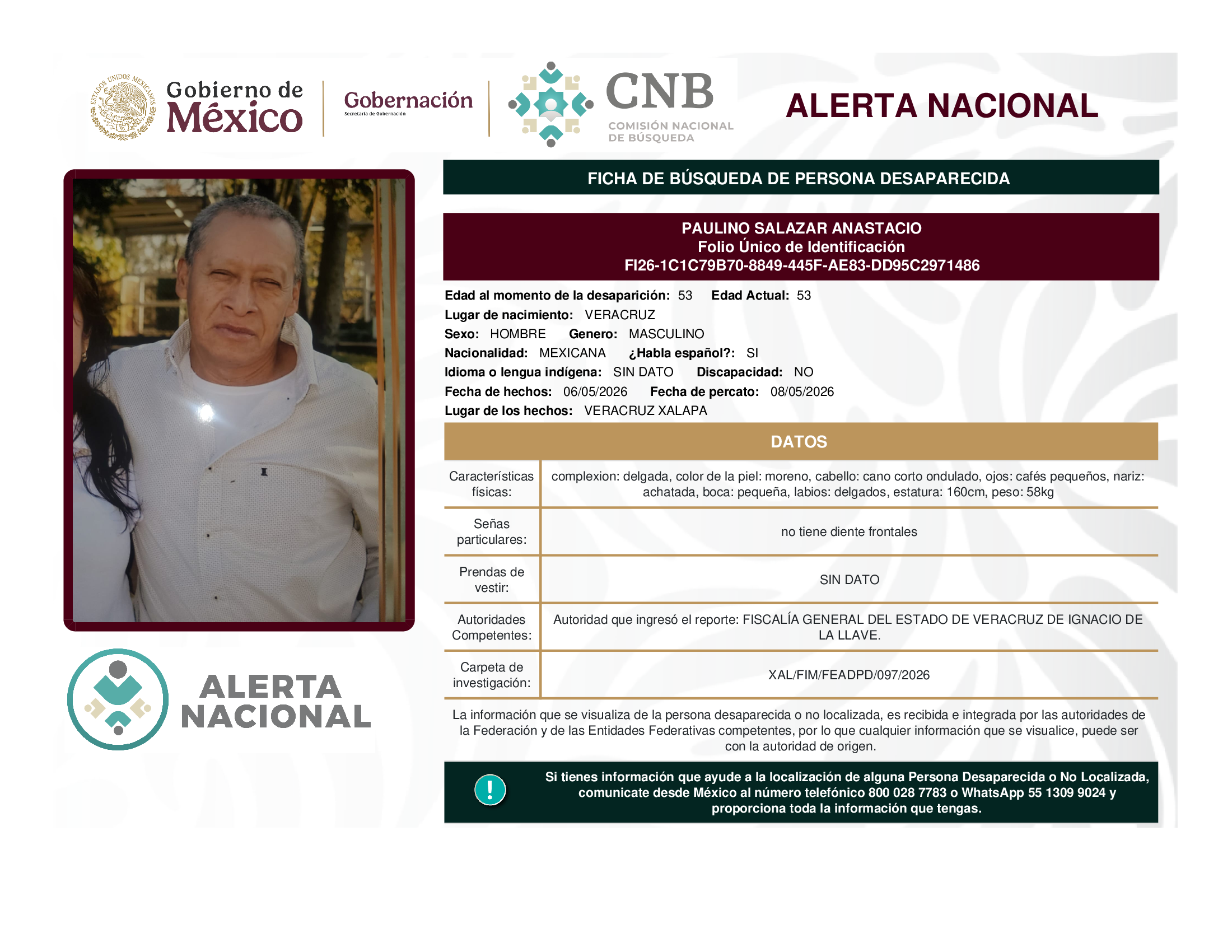PAULINO SALAZAR ANASTACIO