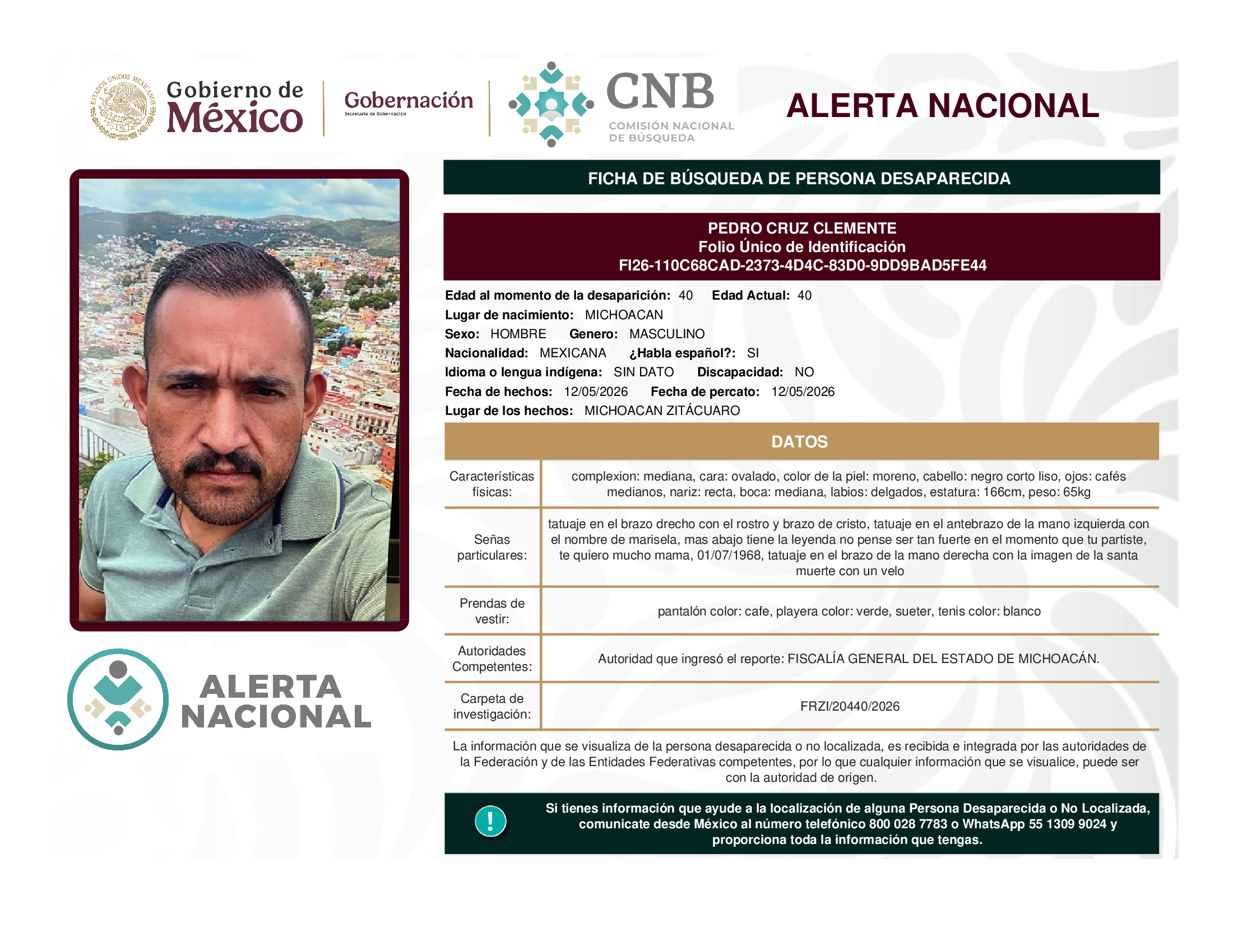 PEDRO CRUZ CLEMENTE