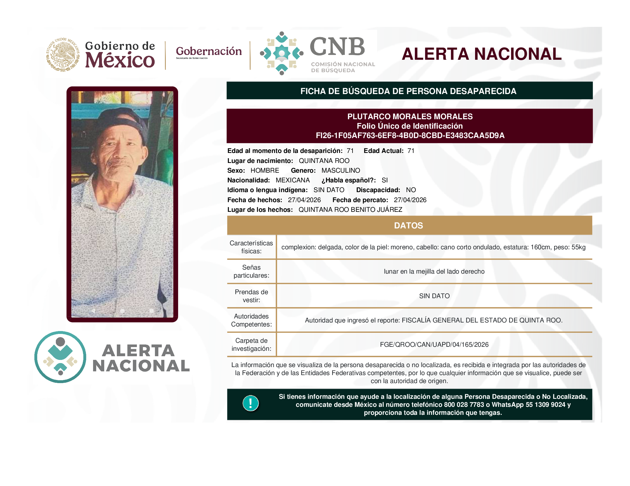 PLUTARCO MORALES MORALES