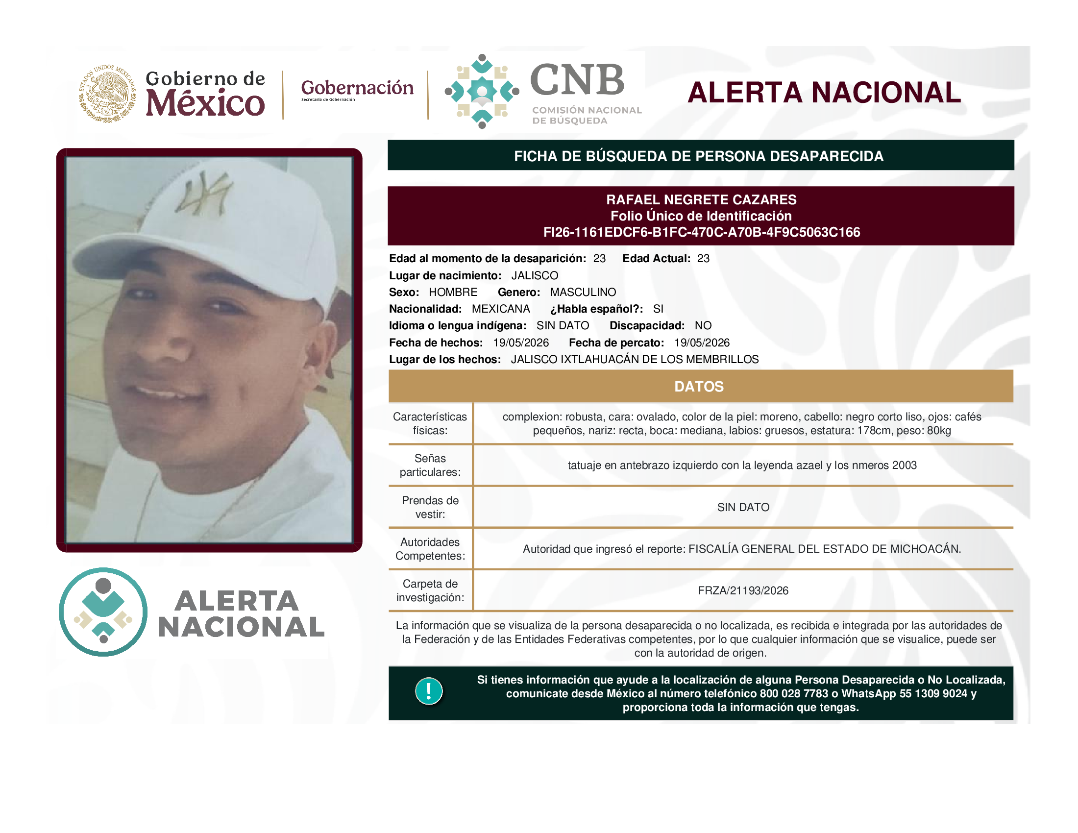 RAFAEL NEGRETE CAZARES