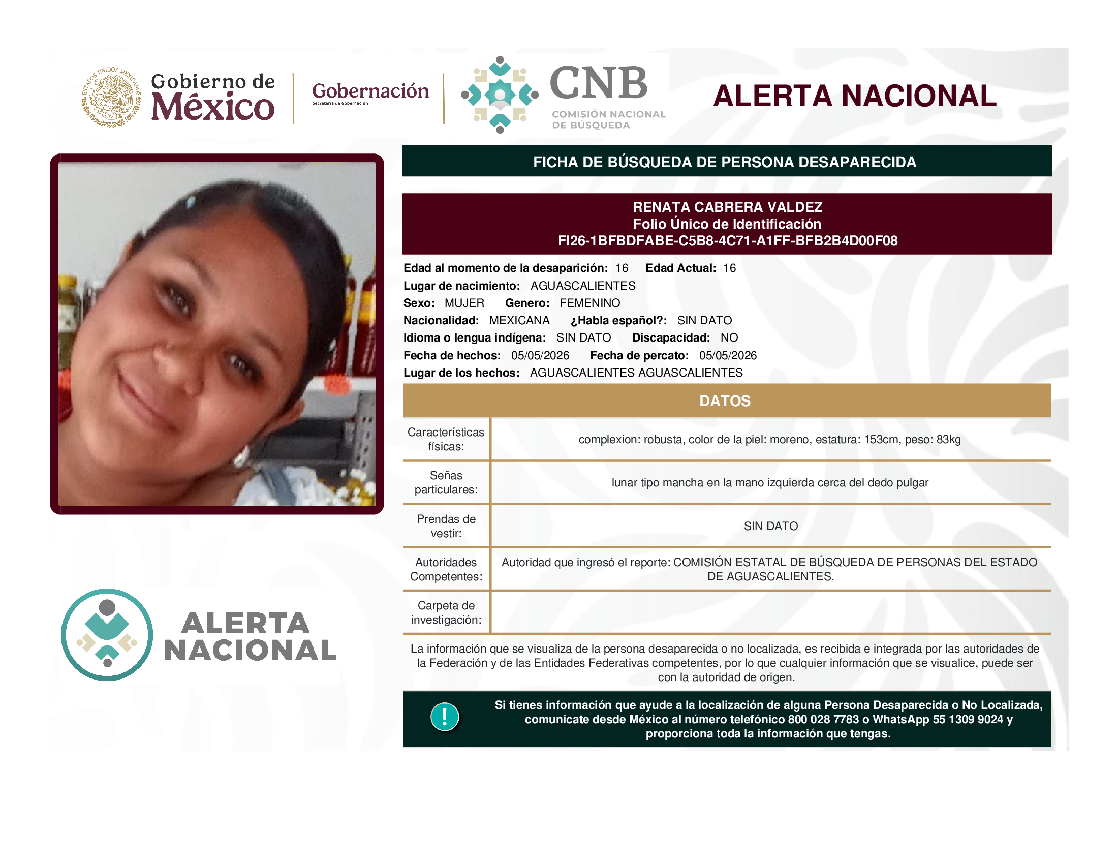 RENATA CABRERA VALDEZ