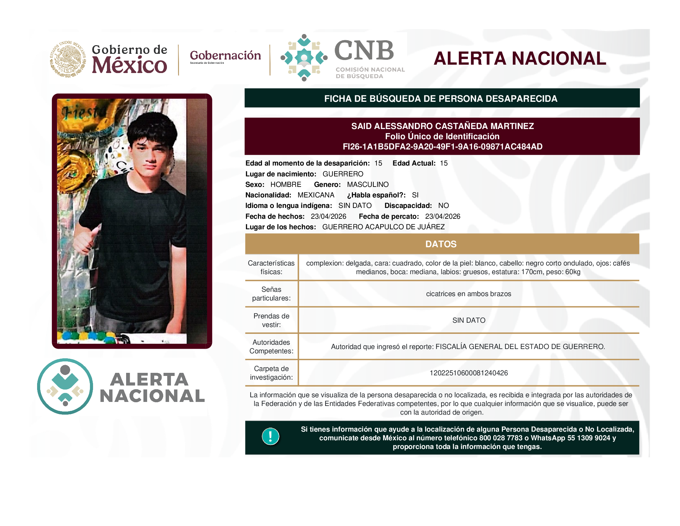 SAID ALESSANDRO CASTA&Ntilde;EDA MARTINEZ