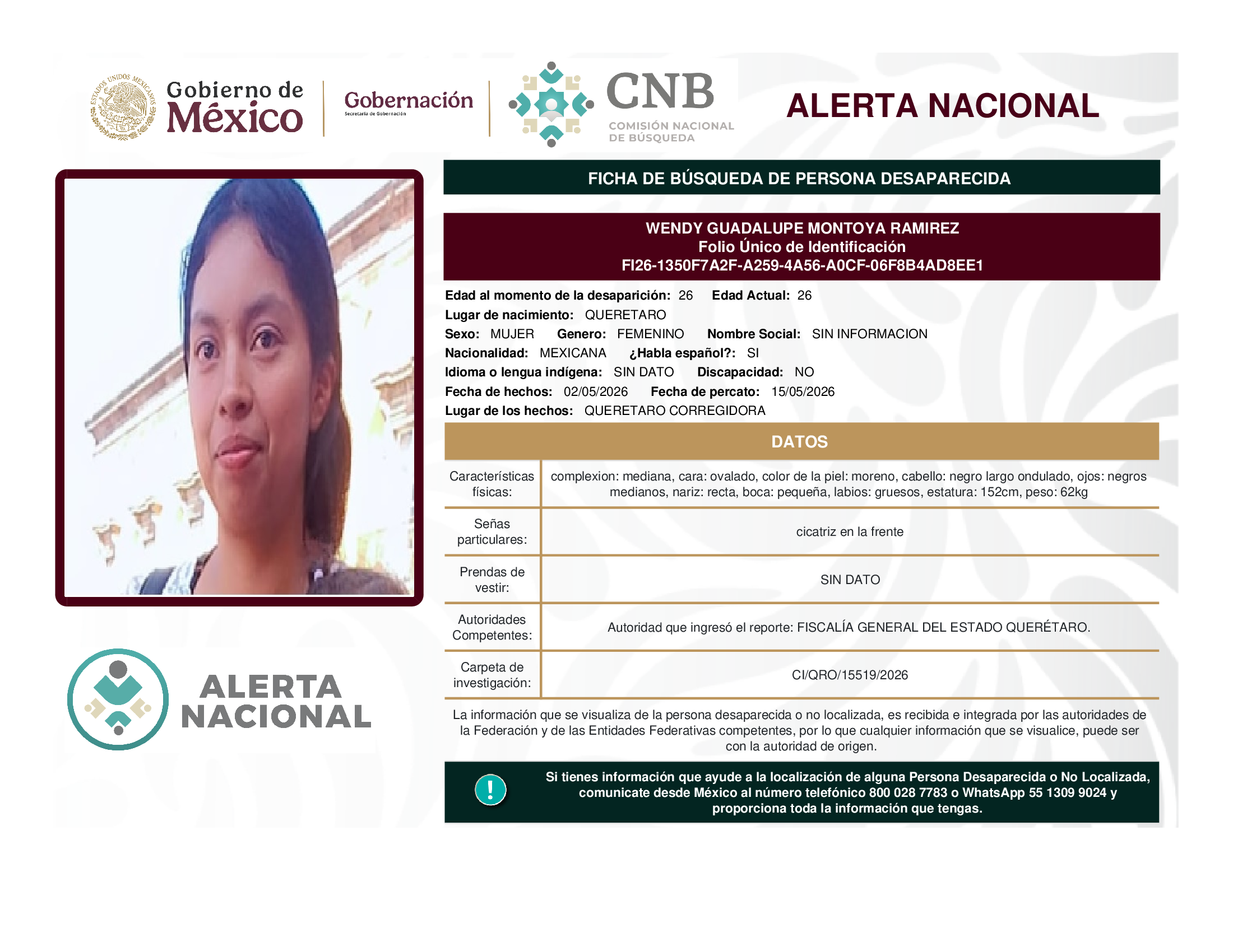 WENDY GUADALUPE MONTOYA RAMIREZ