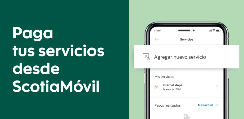 Paga tus servicios desde ScotiaMóvil