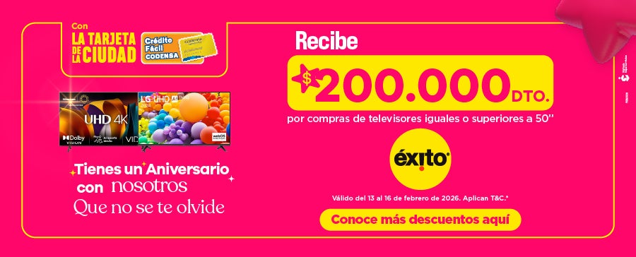 Crédito fácil Codensa - Aniversario éxito