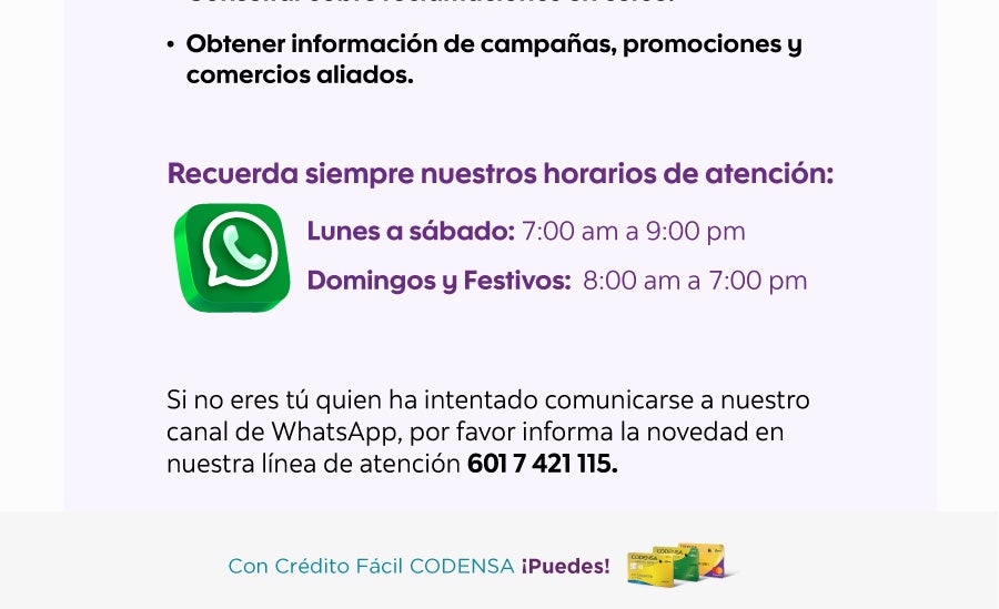 Actulización de Datos Clientes WhatsApp