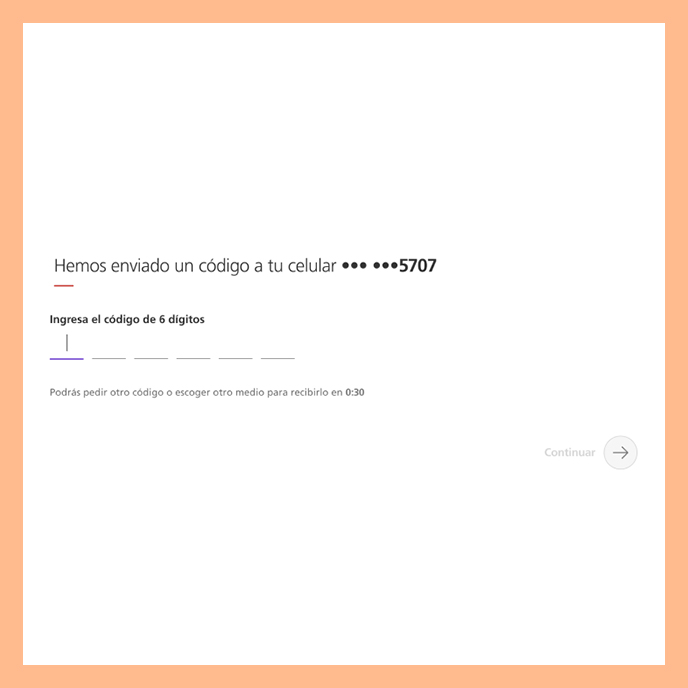 Paso nueve transferencia desde crédito rotativo