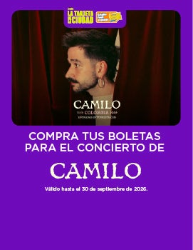 Tu boleta Camilo Tour 2026