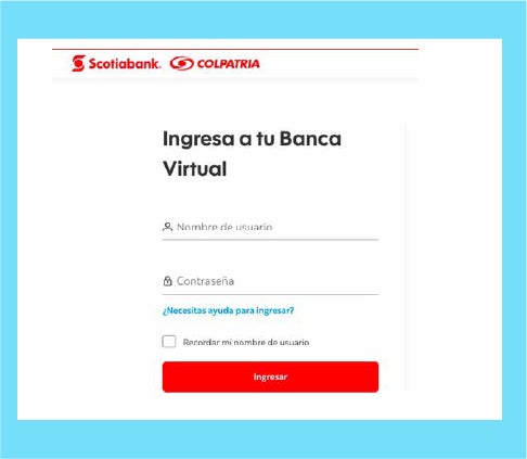 1. Ingresa con usuario y contraseña a tu Banca Virtual. Paso a paso