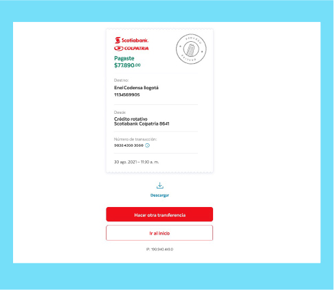 10. Resive de inmediato el comprobante de tu pago, podrás descargarlo.
