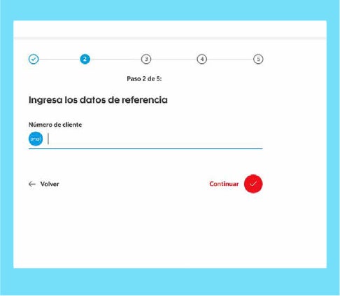 5. Ingresa el “Número de cliente” y da clic en “Continuar”.