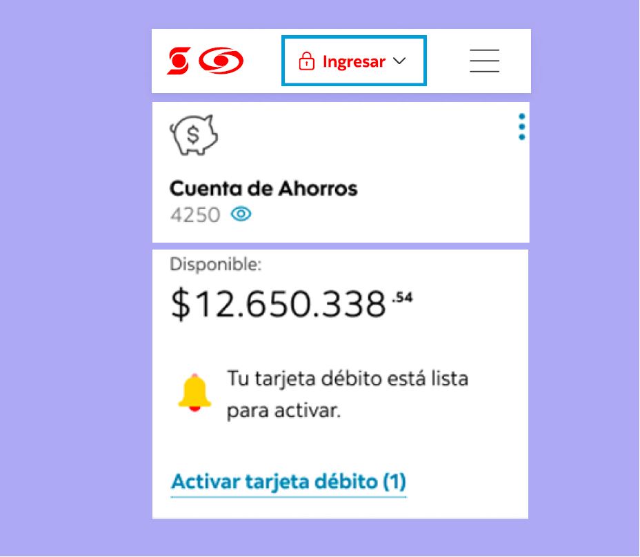 Paso uno transferencia desde crédito rotativo 