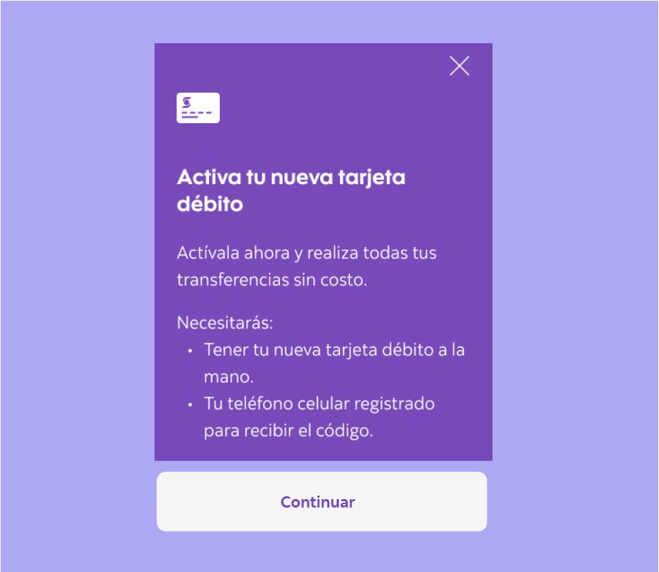 Paso dos transferencia desde crédito rotativo 