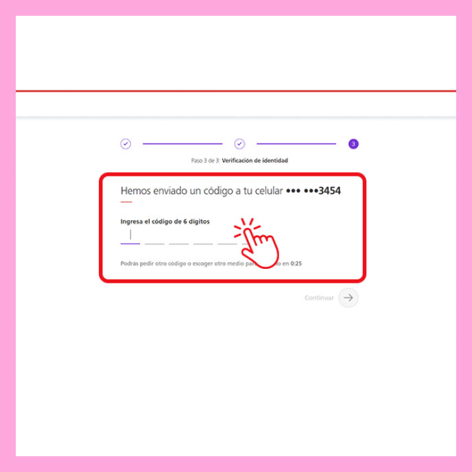 Paso seis transferencia desde crédito rotativo