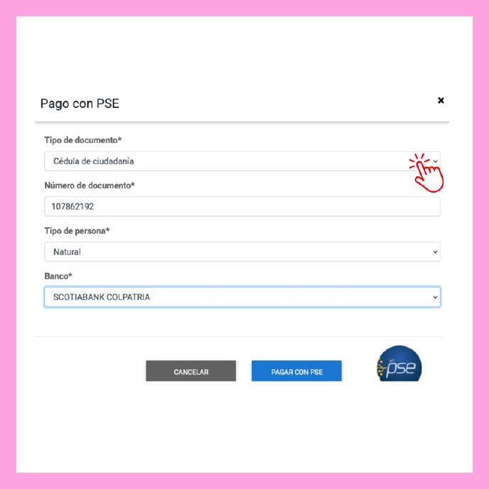 Paso cinco transferencia desde crédito rotativo