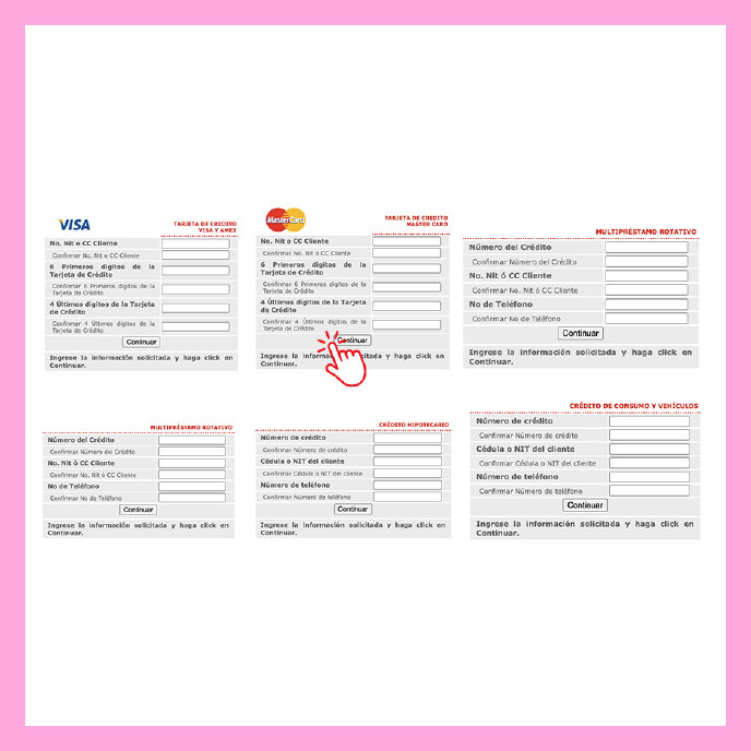 Paso tres transferencia desde crédito rotativo