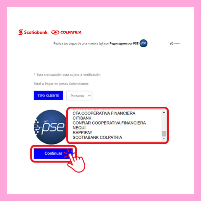 Paso cuatro transferencia desde crédito rotativo