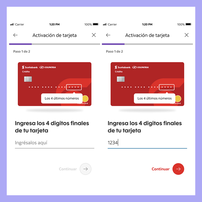 Paso tres transferencia desde crédito rotativo