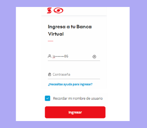 1. Ingresa a la app con tu usuario y contraseña.