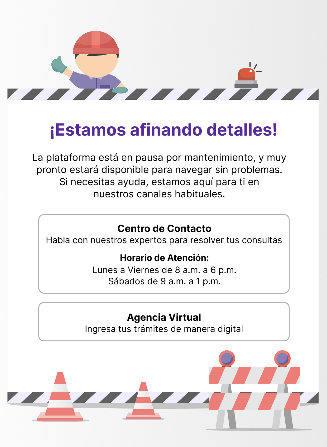 Web en mantenimiento
