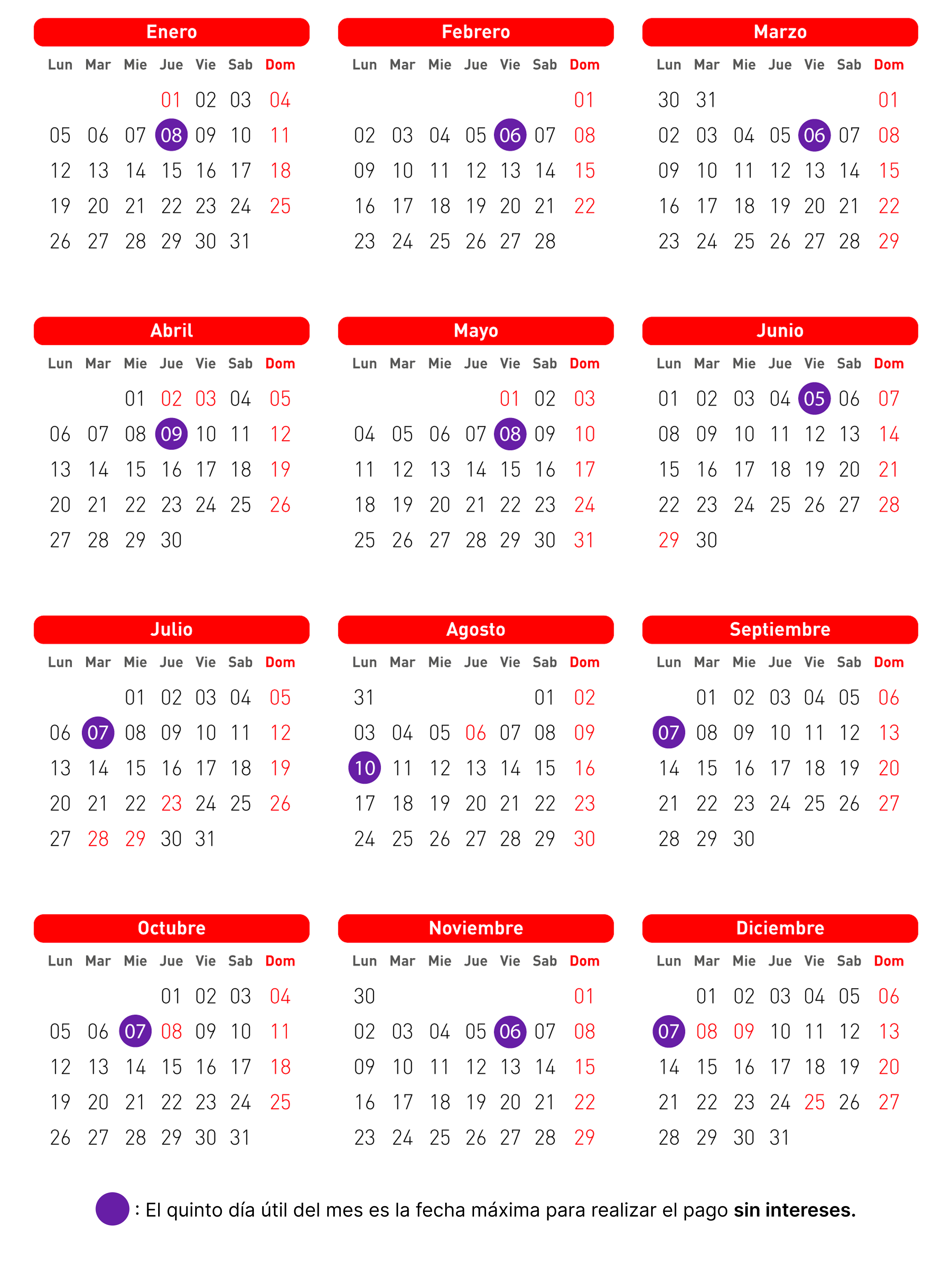 calendario