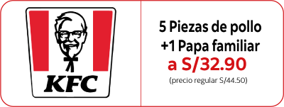 5 piezas de pollo +1 papa familiar a S/32.90