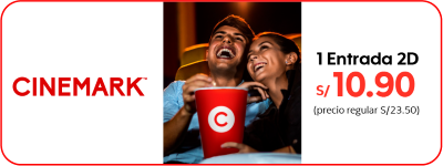 Descripción de Promoción Cinemark: 1 Entrada 2D

        Precio promocional: S/10.90
        
        Precio regular: S/23.50