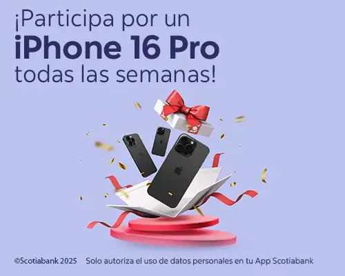 Participa por un iPhone 16 Pro Max todas las semanas