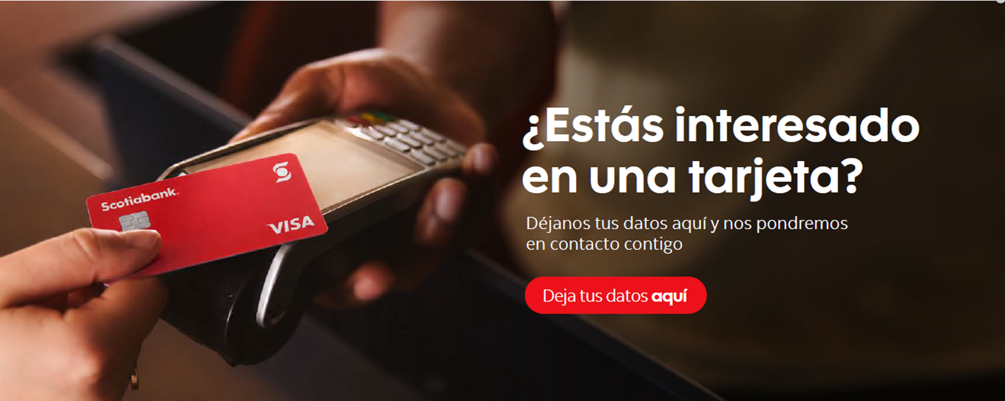 ¿Estás interesado en una tarjeta? Déjanos tus datos aquí y nos pondremos en contacto contigo. Deja tus datos aquí