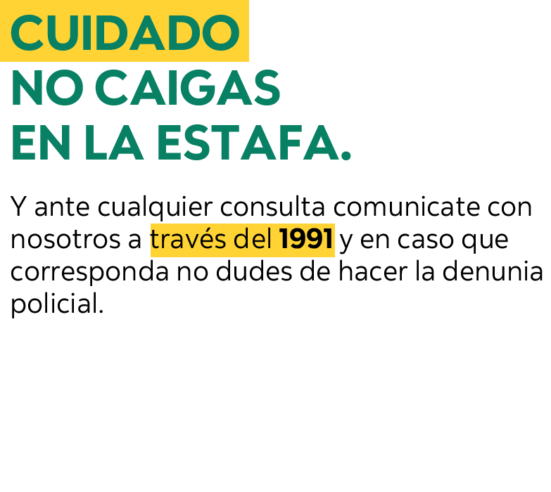 CUIDADO NO CAIGAS EN LA ESTAFA. para saber más sobre como #ScotiaTeCuida Visitá nuestra web y ante cualquier consulta comunicate con nosotros a través del 1991.