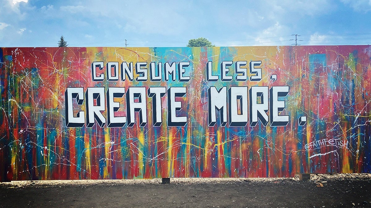 FaithFetish mural at lakeview village