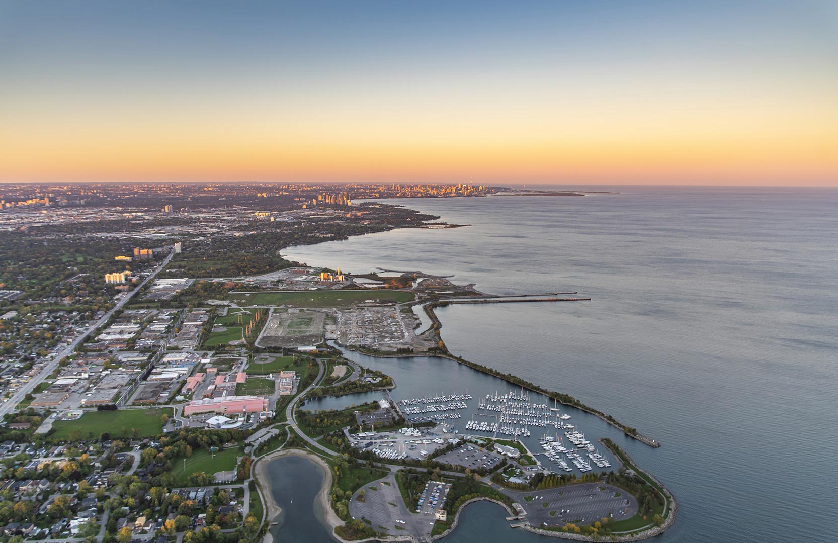 an aerial photo of lakeview village