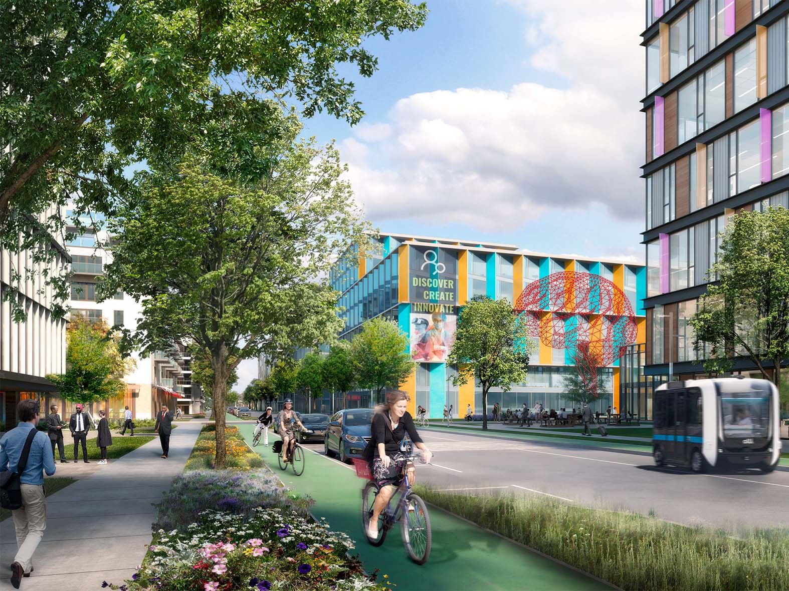 lakeview village innovation district rendering