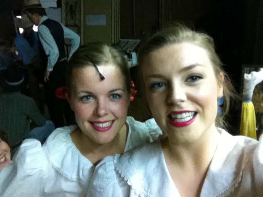 Marlena & Sam backstage at Oklahoma (2012)