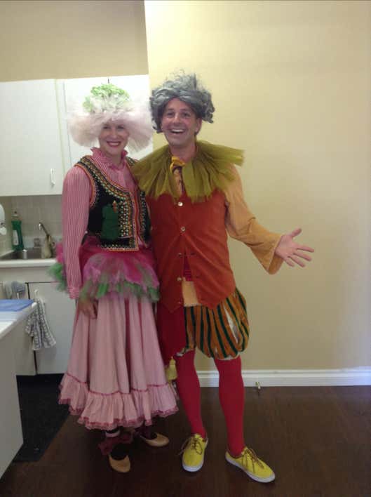 Angela & Stacy backstage at the Port Hope Festival Theatre production of Mary Poppins
