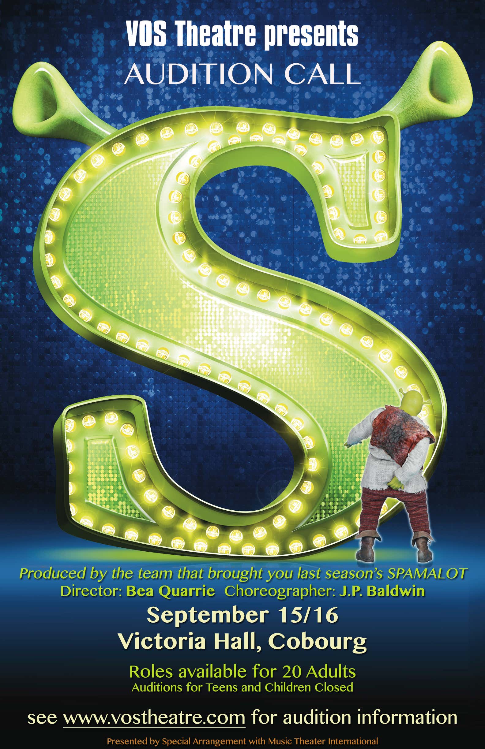 Auditions for Shrek the Musical are this Weekend!